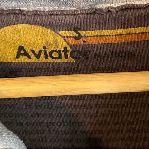 Aviator Nation Nova Hoodie in Grey/Red VERY RARE zip up sweatshirt size Small S - Picture 13 of 16